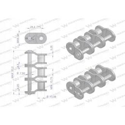 Grandinės jungtis sustiprinta p16a 3 warynski