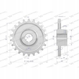 Grūdinto plieno grandinės ratas su 22 3 4 f