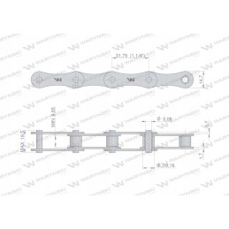 Ritininė grandinėlė 210b r1 1 1 4 5 m Warynski