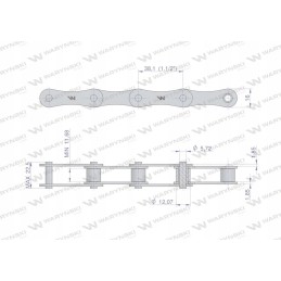 Warynski ritininė grandinėlė 212b r1 1 5 2 5 m