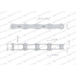 Warynski ritininė grandinėlė 210b r1 1 1 4 5m