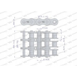 Ritininė grandinėlė 20a 3 ansi a 100 Warynski