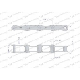 Ritininė grandinėlė 208b r1 1 5 m Warynski