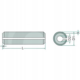 Spyruoklinis kaištis 5 mm 60 mm