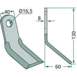 Mulčiavimo peilis y 18063 fei 34