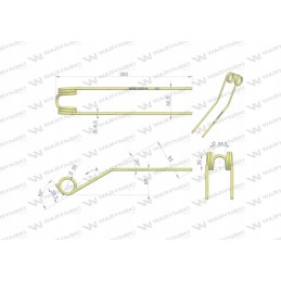 Dvigubo spyruoklinio noragų šakių barstytuvas, var