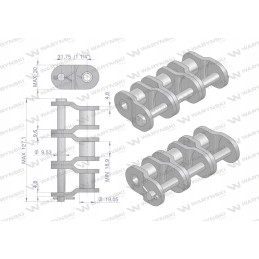 Pramoninės grandinės grandis p20ah 3