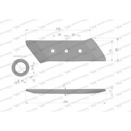 Kaltas, plūgo dangtis, kairėje, naudoti greguarą