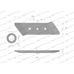 Kaltas, plūgo dangtis, kairėje, naudoti greguarą