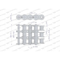 Ritininė grandinė 16a 3, sustiprinta, 5m