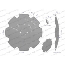 Dantytas diskas su 8 fi 510 tvirtinimu 4 98