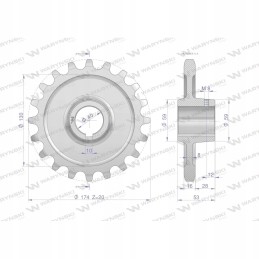 Grūdinto plieno grandinės ratas su 20 1 fi