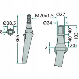Variklinių akėčių dantis be lašų Krone Krone Landsber