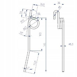 John Deere motociklo ritės pirštas