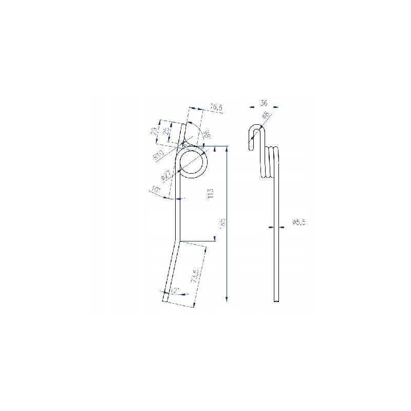John Deere motociklo ritės pirštas