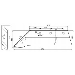 Dešinė dalis su kaltu 16 Unia Atlas Oskar 1023