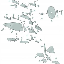 Ilgas dešinysis ir kairysis slydimas Kverneland Nr. 6 8 9 11