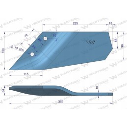 Trumpas sulenktas plūgas r Lemken Smaragd Warynski