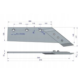 Trapecijos formos ašmenys Unia kištukas Warynski boro plieno