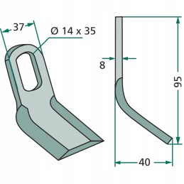 Pjovimo vejapjovės peilis 63 rou 51