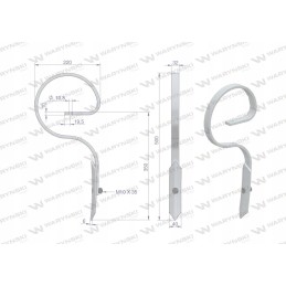 Tiesus spyruoklinis dantis 500 mm Warynski