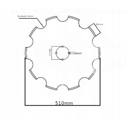 Dantyta diskinė 510 mm 4 skylių diskinė akėčia