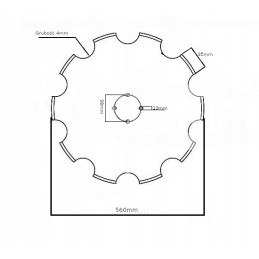 Dantyta diskinė 560 mm 4 skylių diskinė akėčia