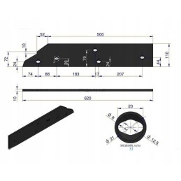 Ilgas dešinysis slydimas Kuhn 279130 Warynski boro plienas
