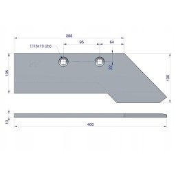 Ražieninis plūgas, 2 skylės, Unia Plu aplikacija