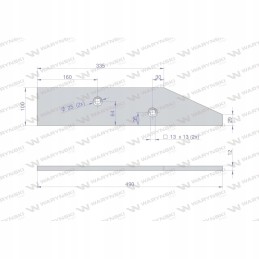 Priekinis kairysis slydimas vis 224 Unia XXL Warynski