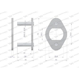 Užraktas 216b, didelis jungties kaištis su anga naudojimui