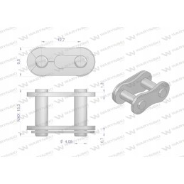 Grandininė spyna 083 1 r1 1 2 x 3 16 naudoti