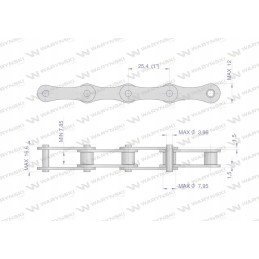 Ritininė grandinė L208A 34pz, naudokite Claas 6009