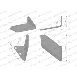 Platus dešinysis ražienų kultivatoriaus plūgas