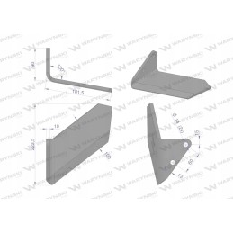 Platus ražienų kultivatoriaus plūgas, kairėje
