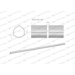 Išorinis trikampis vamzdis, serijos 4r ir 5r, skirtas velenui