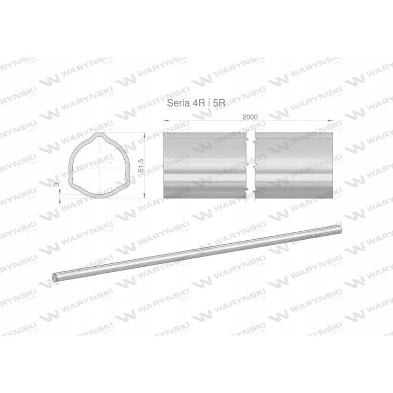 Išorinis trikampis vamzdis, serijos 4r ir 5r, skirtas velenui