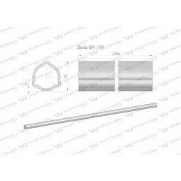 Išorinis trikampis vamzdis, serijos 6r ir 7r, skirtas velenui