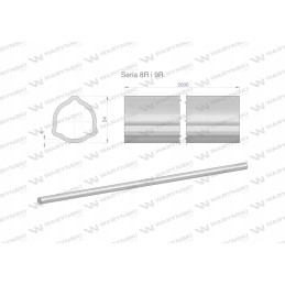 Vidinis trikampis vamzdis, 8r ir 9r serijos, veleno velenas