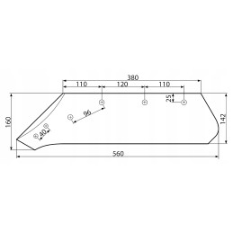 Kairysis peilis 16 Kverneland Agro Wikt 73005
