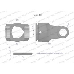 Išorinė vamzdžio šakutė 51 5x3 kryžminė 27x82 serija