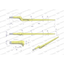 Universalus krautuvas 680 mm Warynski apvalus