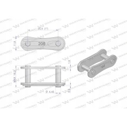 Warynski grandininė spyna 208b, parduodama 5 vnt
