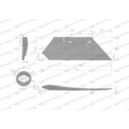 Dešinysis peilis 16 overum kamštis boro plieno m