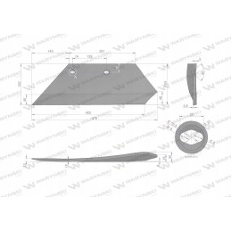 Kairysis peilis 16 overum kamštis boro plieno mo