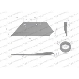 Kairysis peilis 16 overum kamštis boro plieno mo