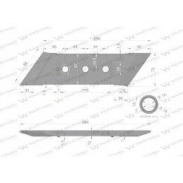 Kaltas, dešiniojo ašmenų gaubtas, naudokite 17