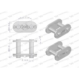 Warynski grandininė spyna z20b 1 5 vnt