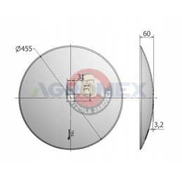 Lygus diskinis akėčių diskas 460 30x30 Warynski