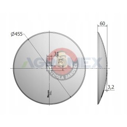 Lygus diskinis akėčių diskas 460 30x30 Warynski